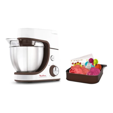 TEFAL | Masterchef Gourmet virtuvinis kombainas | QB51K138 | 1100 W | Greičių skaičius 8 | Bowl capacity 4.6 L | Baltas
