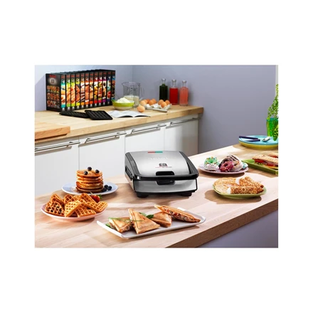 TEFAL Sumuštinių ir vaflių keptuvas SW854D16, 4 plokštės