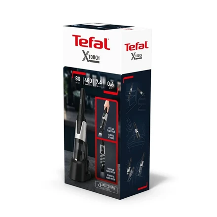 Dulkių siurblys TEFAL | Vacuum Cleaner | TX9736WO X-Touch | Cordless operating | Operating time (max) 10 min | Juodas/Pilkas | Garantija 24 mėn.