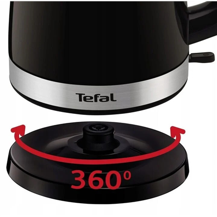 TEFAL | Virdulys | KO150F30 Delfini Vision | Electric | 2400 W | 1.5 L | Plastic | 360° rotational base | Juodas/Nerūdijantis plienas