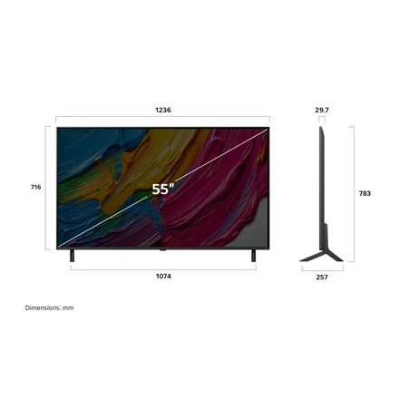 LG 55QNED80A3A | 55 | Smart TV | webOS | UHD | Juodas