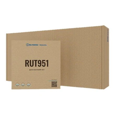 Teltonika | Pramoninis korinio ryšio maršrutizatorius | RUT951 | 802.11n | 10/100 Mbit/s | Ethernet LAN (RJ-45) jungtys 3 | Tinklo palaikymas: ne | MU-MiMO: ne | 2G/3G/4G | Antenos tipas: 2 x SMA, skirtas LTE, 2 x RP-SMA