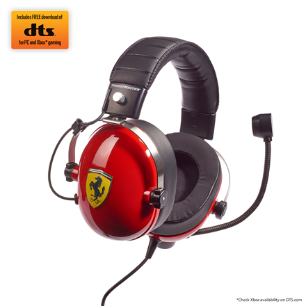 Thrustmaster | Ausinės Žaidimams | DTS T Racing Scuderia Ferrari Edition | su laidu | Over-Ear | Raudona/Juodas