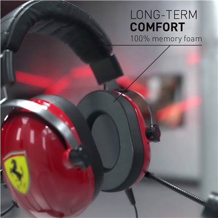 Thrustmaster | Ausinės Žaidimams | DTS T Racing Scuderia Ferrari Edition | su laidu | Over-Ear | Raudona/Juodas