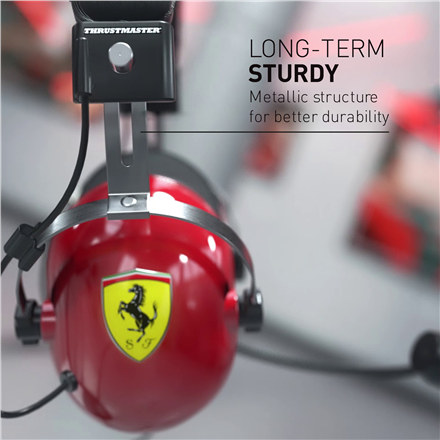 Thrustmaster | Ausinės Žaidimams | DTS T Racing Scuderia Ferrari Edition | su laidu | Over-Ear | Raudona/Juodas