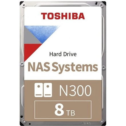 TOSHIBA N300 NAS kietasis diskas, vidinis, 3,5 colio, SATA, 8 TB, 512 MB