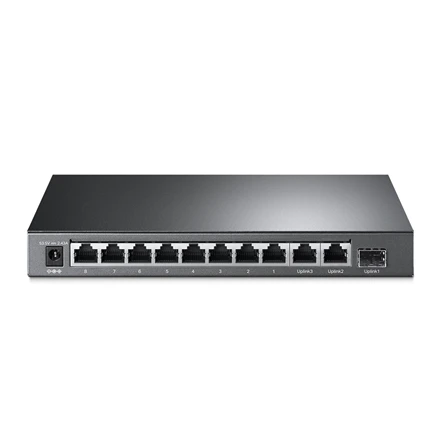 Šakotuvas TP-LINK | 8 prievadų 10/100 Mbps + 3 prievadų Gigabit stalinio kompiuterio jungiklis su 8 prievadų PoE+ | LS1008 | Nevaldomas | Darbalaukis | Maitinimo tipas Išorinis