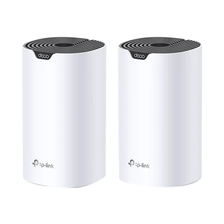 Maršrutizatorius TP-LINK | AC1900 viso namo tinklinio „Wi-Fi“ sistema | „Deco S7“ (2 vnt. pakuotė) | 802.11ac | 10/100/1000 Mbit/s | Ethernet LAN (RJ-45) jungtys 1 | Tinklo palaikymas: Taip | MU-MiMO: Taip | Ne, mobilusis plačiajuostis ryšys: | Antenos tipas: Vidinė