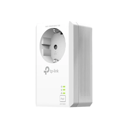TP-LINK | AV1000 2-port Gigabit Passthrough Powerline Starter Kit | TL-PA7027P RINKINYS | 10/100/1000 Mbit/s | Ethernet LAN (RJ-45) jungtys 2 | Nėra „Wi-Fi“ | Papildomas lizdas