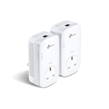 Maršrutizatorius TP-LINK | AV1300 Gigabit Passthrough Powerline Starter Kit | TL-PA8010P KIT | 1300 Mbit/s | Ethernet LAN (RJ-45) jungtys 1 | No Wi-Fi | Extra socket