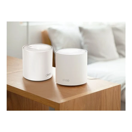 Maršrutizatorius TP-LINK | AX1500 viso namo tinklelio „Wi-Fi 6“ sistema | „Deco X10“ (2 vnt. pakuotė) | 802.11ax | 10/100/1000 Mbit/s | Ethernet LAN (RJ-45) jungtys 1 | Tinklo palaikymas: Taip | MU-MiMO: Taip | Ne, mobilusis plačiajuostis ryšys: | Antenos tipas: Vidinė