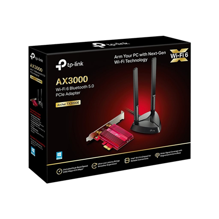 TP-LINK Archer TX3000E WLAN / Bluetooth 2402 Mbit/ai Vidinis