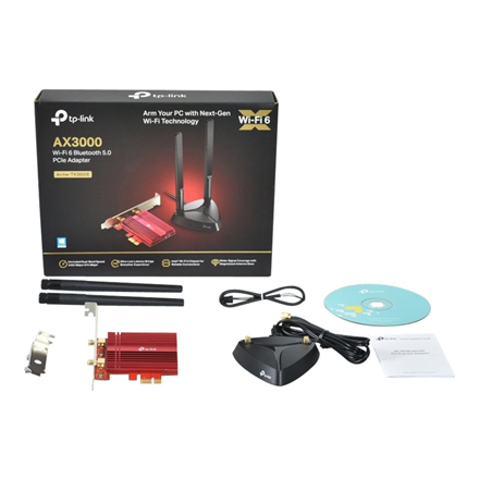 TP-LINK Archer TX3000E WLAN / Bluetooth 2402 Mbit/ai Vidinis