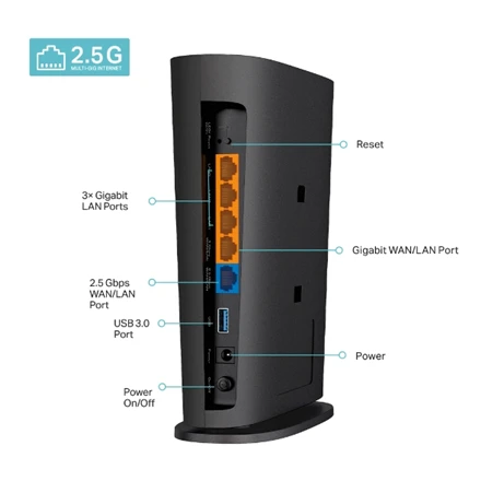 TP-Link Archer AX80, 8 srautų „Wi-Fi 6“ maršrutizatorius su 2,5G prievadu