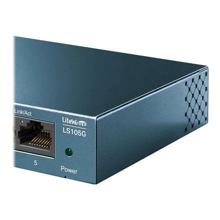 Šakotuvas TP-LINK LiteWave 5 prievadų gigabito darbalaukio komutatorius su 5 gigabito RJ45 prievadais, plieniniame korpuse