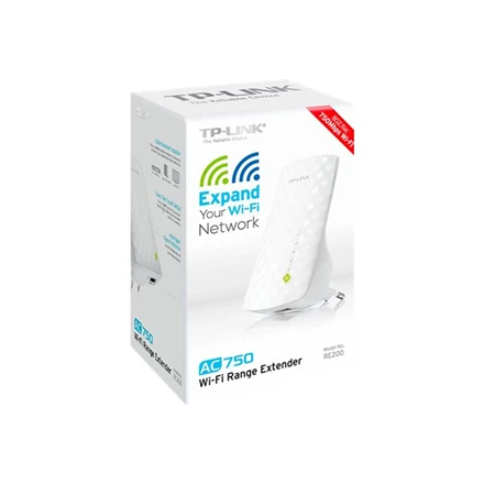 Maršrutizatorius TP-LINK | Extender | RE200 | 802.11ac | 2.4GHz/5GHz | 300+433 Mbit/s | 10/100 Mbit/s | Ethernet LAN (RJ-45) jungtys 1 | MU-MiMO No | no PoE | Antenna type 3xInternal