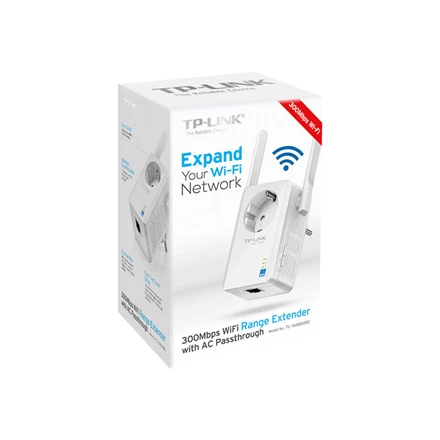 TP-LINK | Extender with AC Passthrough | TL-WA860RE | 10/100 Mbit/s | Ethernet LAN (RJ-45) jungtys 1 | 802.11n | 2.4GHz | Wi-Fi data rate (max) 300 Mbit/s | Extra socket