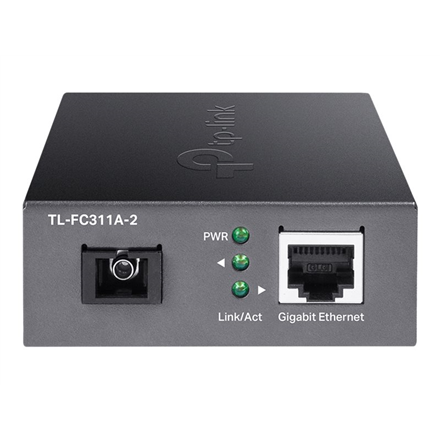 TP-LINK | Gigabito vieno režimo WDM medijos keitiklis | TL-FC311A-2 | Gigabit SC Fiber Port | 10/100/1000 Mbps RJ45 prievadas (automatinis MDI / MDIX)