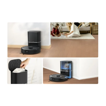 TP-LINK „Hyper Suction Robot“ dulkių siurblys ir šluostė | Tapo RV30 Max Plus | Wet&Dry | 2600 mAh | Dulkių talpa 3 L | 5300 Pa | Juodas
