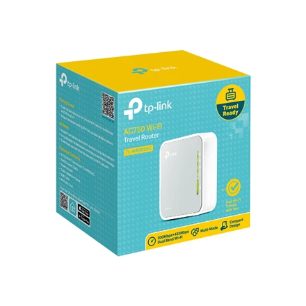 TP-LINK | Maršrutizatorius | TL-WR902AC | 802.11ac | 300+433 Mbit/s | 10/100 Mbit/s | Mesh Support No | MU-MiMO No | No mobile broadband | Antenna type 3xInternal | 1x USB 2.0