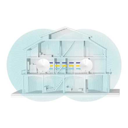 TP-LINK Mesh WiFi sistema Deco M9 Plus (3 pakuotės) 802.11ac 867 Mbit/s 10/100/1000 Mbit/s Ethernet LAN (RJ-45) jungtys 2 Mesh Support Taip MU-MiMO Taip Nėra mobiliojo plačiajuosčio ryšio Antenos tipas 8 x Vidinės antenos 1