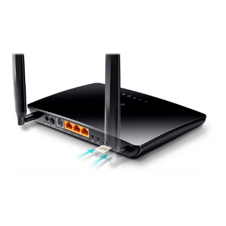 Belaidis Maršrutizatorius - TP-Link N300 4G LTE Telefono WiFi Maršrutizatorius - Juodas