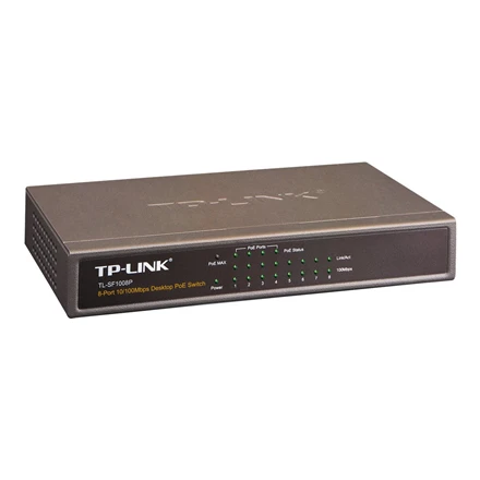 Šakotuvas TP-LINK | Switch | TL-SF1008P | Unmanaged | Desktop | 10/100 Mbps (RJ-45) jungtys quantity 8 | Power over Ethernet (PoE) jungtys quantity 4 | Power supply type External