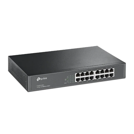 Šakotuvas TP-LINK | Switch | TL-SF1016DS | Unmanaged | Desktop/Rackmountable | 10/100 Mbps (RJ-45) jungtys quantity 16 | Power supply type External