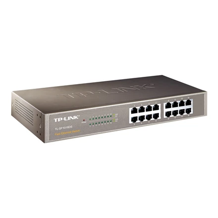 Šakotuvas TP-LINK | Switch | TL-SF1016DS | Unmanaged | Desktop/Rackmountable | 10/100 Mbps (RJ-45) jungtys quantity 16 | Power supply type External
