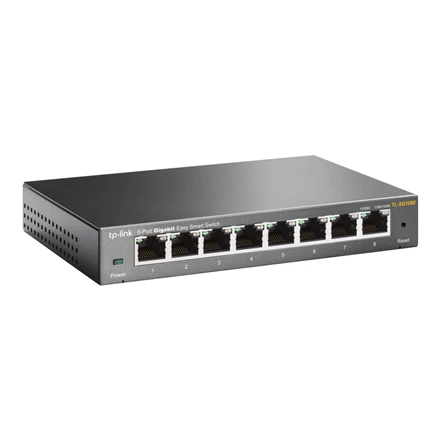 Šakotuvas TP-LINK | Switch | TL-SG108E | Web managed | Wall mountable | Gigabit Ethernet (copper) jungtys quantity 8 | Power supply type External