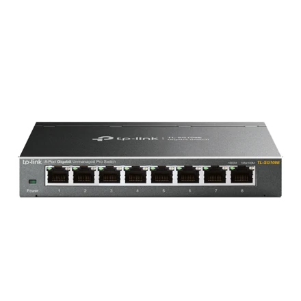 Šakotuvas TP-LINK | Switch | TL-SG108E | Web managed | Wall mountable | Gigabit Ethernet (copper) jungtys quantity 8 | Power supply type External