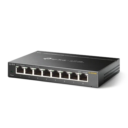 Šakotuvas TP-LINK | Switch | TL-SG108E | Web managed | Wall mountable | Gigabit Ethernet (copper) jungtys quantity 8 | Power supply type External