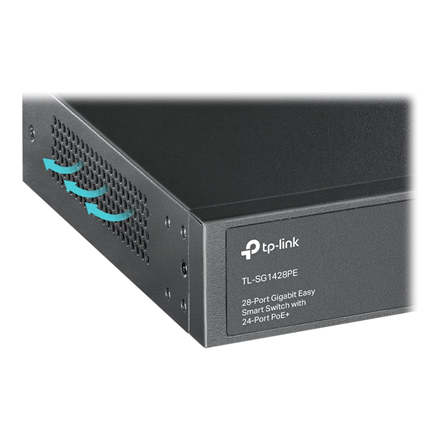 TP-Link 8 prievadų "Gigabit Easy Smart" komutatorius su 4 prievadų PoE (TL-SG108PE)