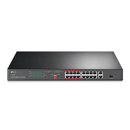 Šakotuvas TP-LINK | Switch | TL-SL1218P | Unmanaged | Rackmountable | 10/100 Mbps (RJ-45) jungtys quantity 16 | SFP jungtys quantity 1 | PoE+ jungtys quantity 16 | Power supply type 100-240VAC, 50-60Hz voltage