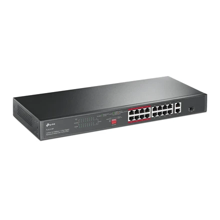 Šakotuvas TP-LINK | Switch | TL-SL1218P | Unmanaged | Rackmountable | 10/100 Mbps (RJ-45) jungtys quantity 16 | SFP jungtys quantity 1 | PoE+ jungtys quantity 16 | Power supply type 100-240VAC, 50-60Hz voltage
