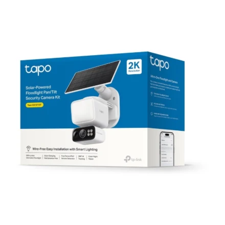 TP-LINK | Tapo C615F KIT | Saulės energija varomas prožektorius su horizontalia/pakreipiama apsaugos kamera | 3 MP | F/1.6 | H.264 | „MicroSD“ kortelė iki 512 GB