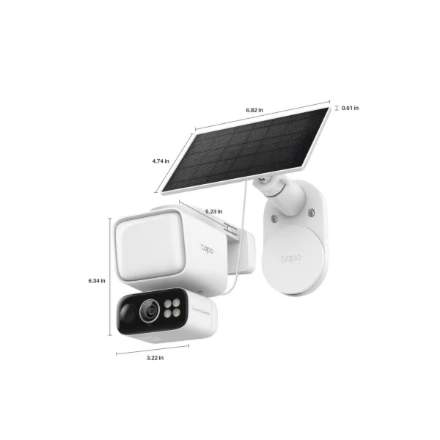 TP-LINK | Tapo C615F KIT | Saulės energija varomas prožektorius su horizontalia/pakreipiama apsaugos kamera | 3 MP | F/1.6 | H.264 | „MicroSD“ kortelė iki 512 GB