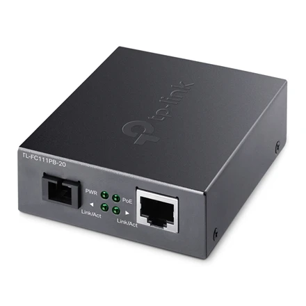 TP-Link TL-FC111PB-20 medijos keitiklis su PoE jungtimis