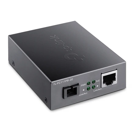 TP-LINK | VDM medijos keitiklis su 1 prievado PoE | TL-FC111PB-20 | 10/100M RJ45 prievadas