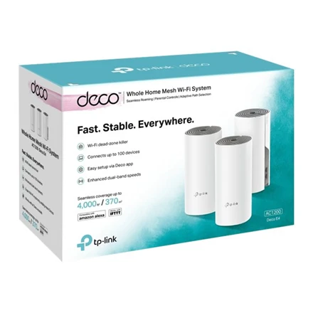 Maršrutizatorius TP-LINK AC1200 viso namo tinklelio „Wi-Fi“ sistema „Qualcomm“ CPU 867 Mbps, 5 GHz + 300 Mbps, 2,4 GHz 2 10/100 Mbps prievadai 2 vidinės antenos