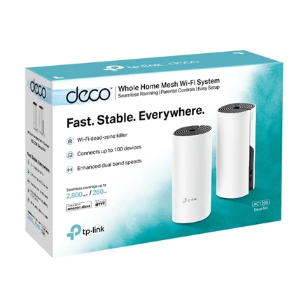 Prieigos taškas TP-LINK DECO M4 2 vnt. (300 Mb/s - 802.11 b/g/n, 867 Mb/s - 802.11 a/n/ac)