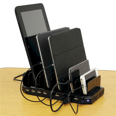 Tripp Lite | 10 prievadų USB įkrovimo stotis su reguliuojama saugykla | U280-010-ST-CEE