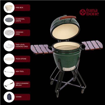 TunaBone Kamado classic kepsninė 21", M dydis, žalia