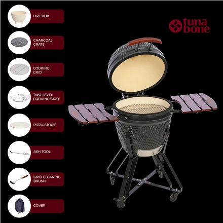 TunaBone Kamado classic kepsninė 21", tamsiai pilka