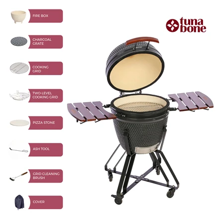 TunaBone Kamado classic kepsninė 21", tamsiai pilka