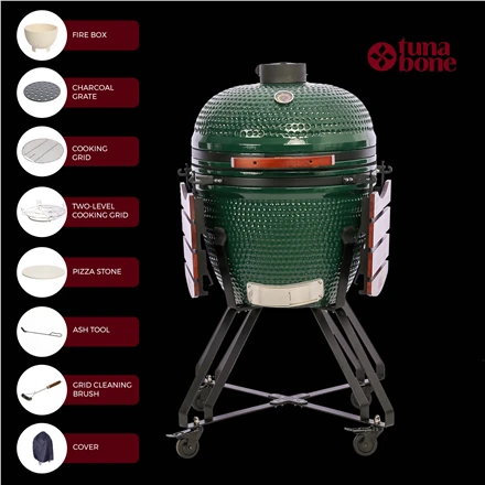 TunaBone Kamado classic kepsninė 23", L dydis, žalia