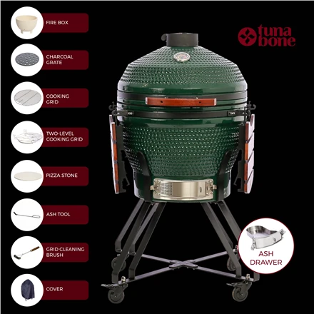 TunaBone Kamado Pro kepsninė 24", L dydis, žalia