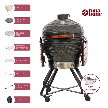 TunaBone Kamado Pro kepsninė 24", L dydis, tamsiai pilka