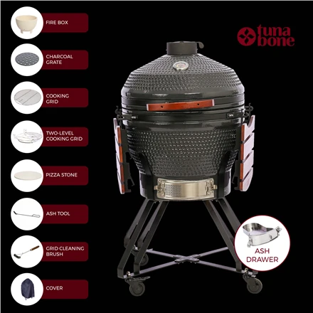 TunaBone Kamado Pro kepsninė 24", L dydis, tamsiai pilka