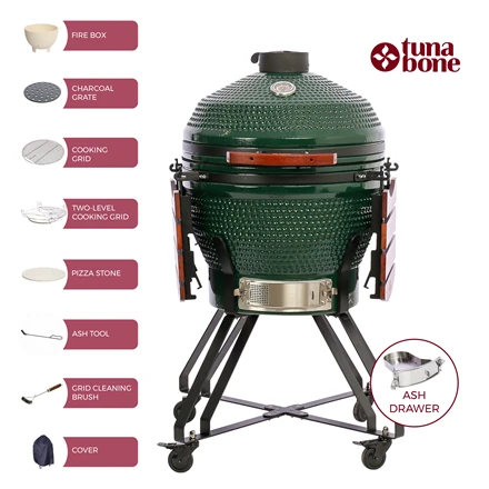 TunaBone Kamado Pro kepsninė 24", L dydis, žalia